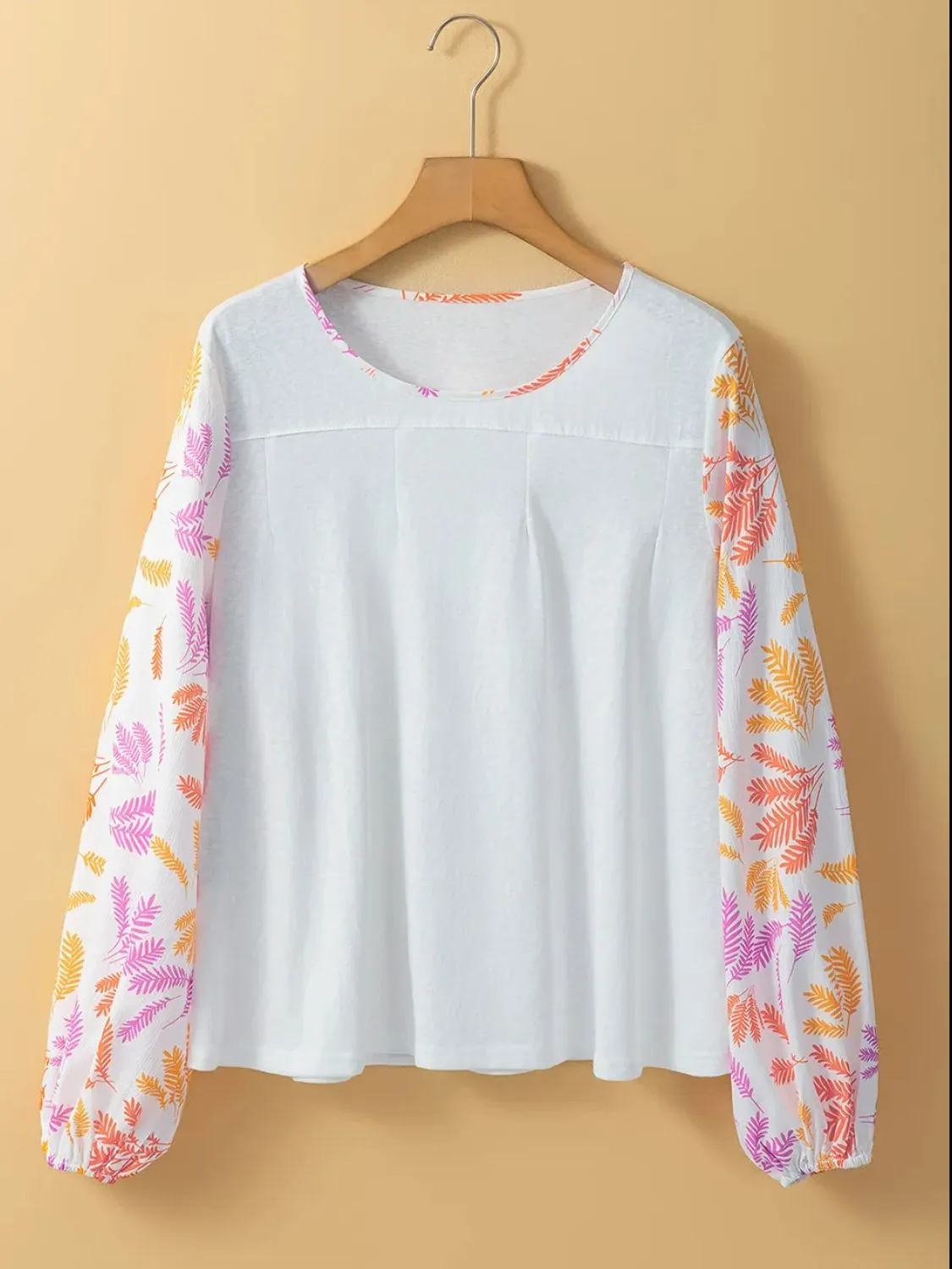 Printed Round Neck Long Sleeve Blouse sold by Charming Charlie product image thumbnail 2