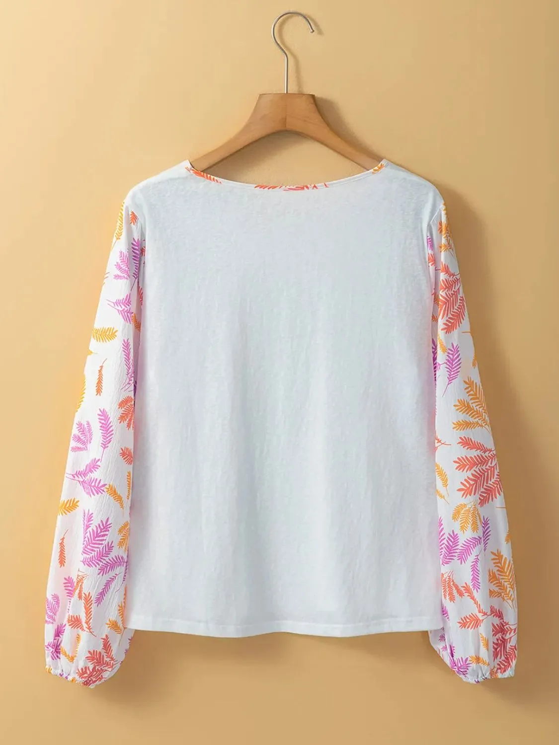 Printed Round Neck Long Sleeve Blouse sold by Charming Charlie product image thumbnail 3