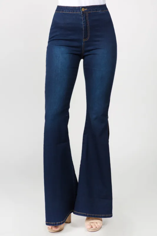 American Bazi Side Slit Flare Jeans sold by Charming Charlie