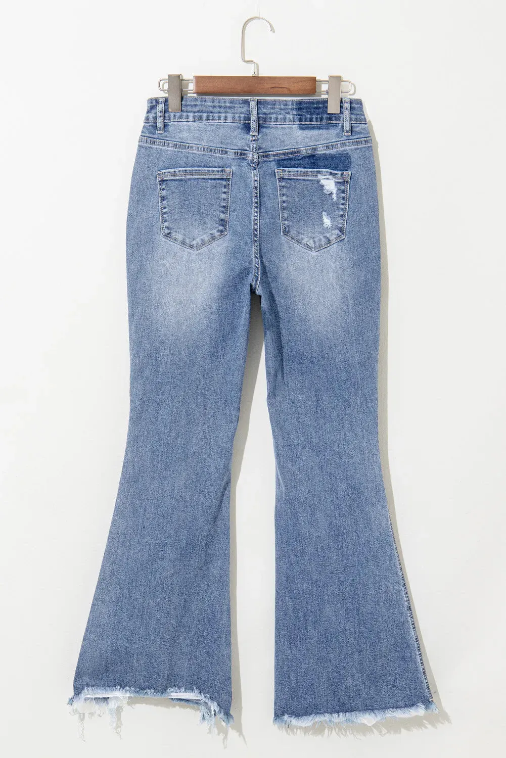 Distressed Raw Hem Bootcut Jeans sold by Charming Charlie product image thumbnail 4