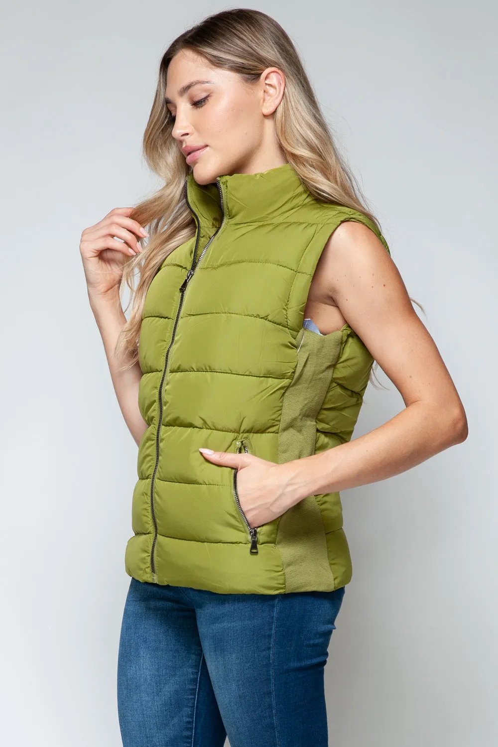 Snobbish Zip Up Turtleneck Vest with Pockets sold by Charming Charlie product image thumbnail 4