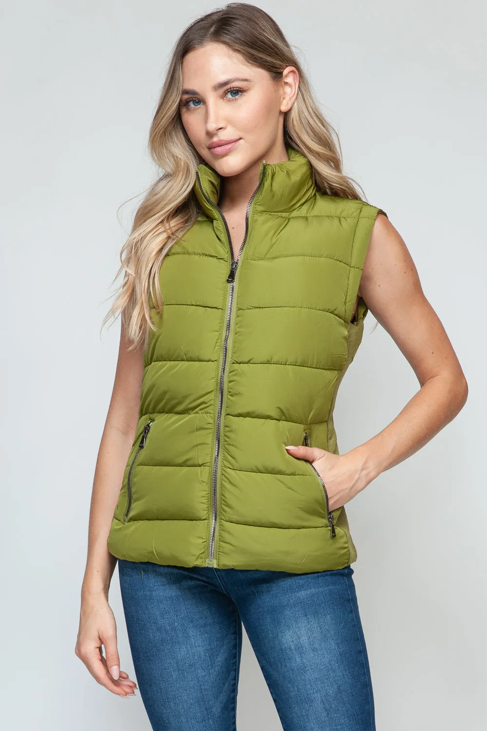 Snobbish Zip Up Turtleneck Vest with Pockets sold by Charming Charlie