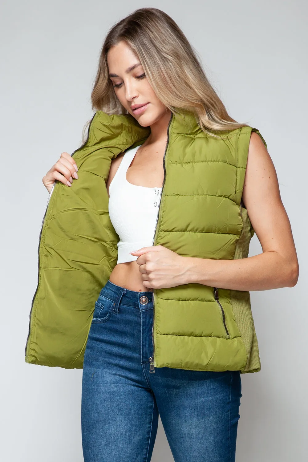 Snobbish Zip Up Turtleneck Vest with Pockets sold by Charming Charlie product image thumbnail 5
