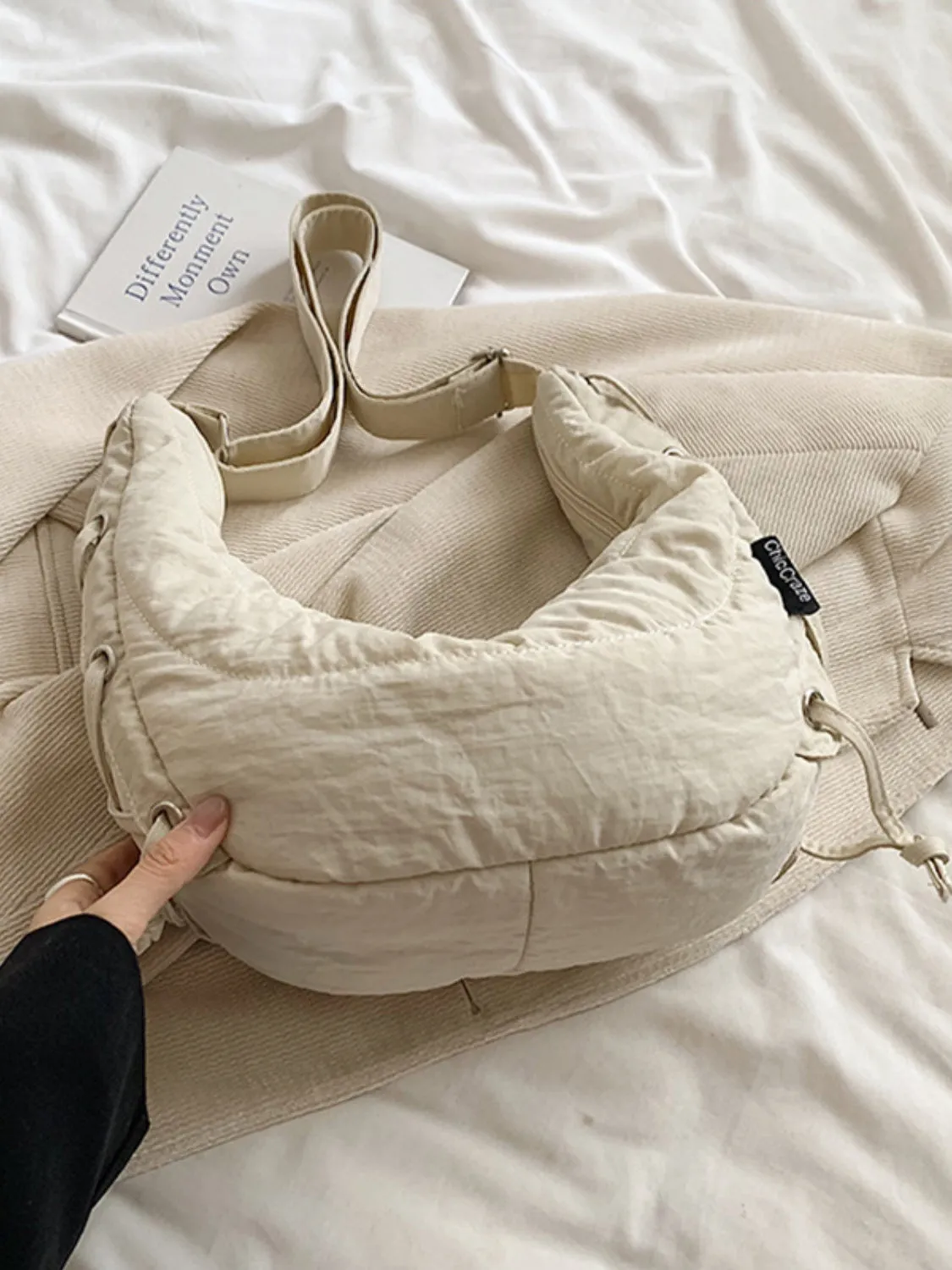 Lace-Up Polyester Crossbody Bag sold by Charming Charlie product image thumbnail 2