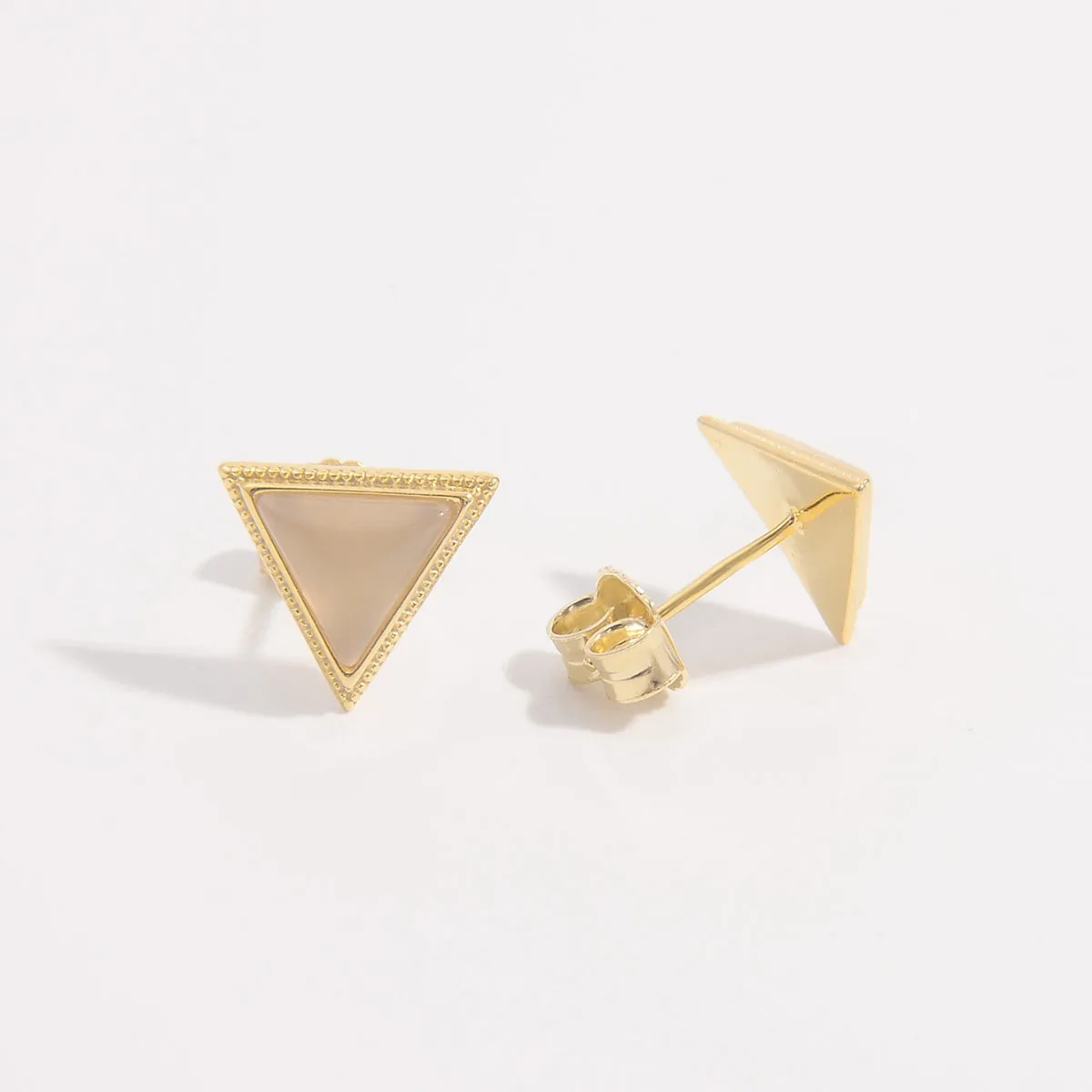 925 Sterling Silver Zircon Triangle Stud Earrings sold by Charming Charlie product image thumbnail 3