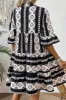 Tiered Printed Notched Half Sleeve Dress sold by Charming Charlie