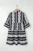 Tiered Printed Notched Half Sleeve Dress sold by Charming Charlie