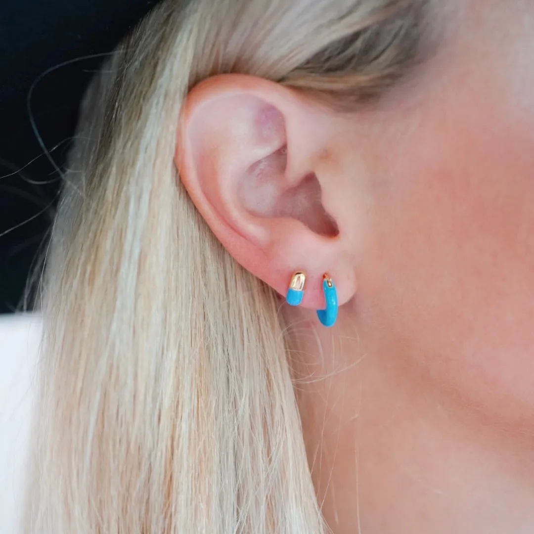 Mia (Gold-Filled) - Neon Blue sold by Charming Charlie