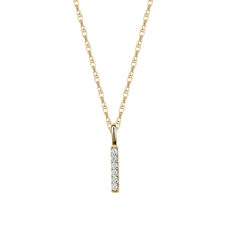 Yellow Gold Cubic Zirconia Stick Pendant sold by Charming Charlie