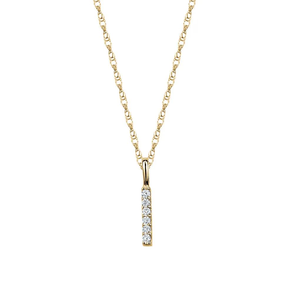 Yellow Gold Cubic Zirconia Stick Pendant sold by Charming Charlie
