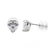 White Gold Cubic Zirconia Heart Studs sold by Charming Charlie