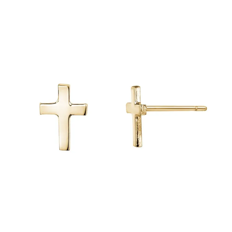 Yellow Gold Cross Studs sold by Charming Charlie