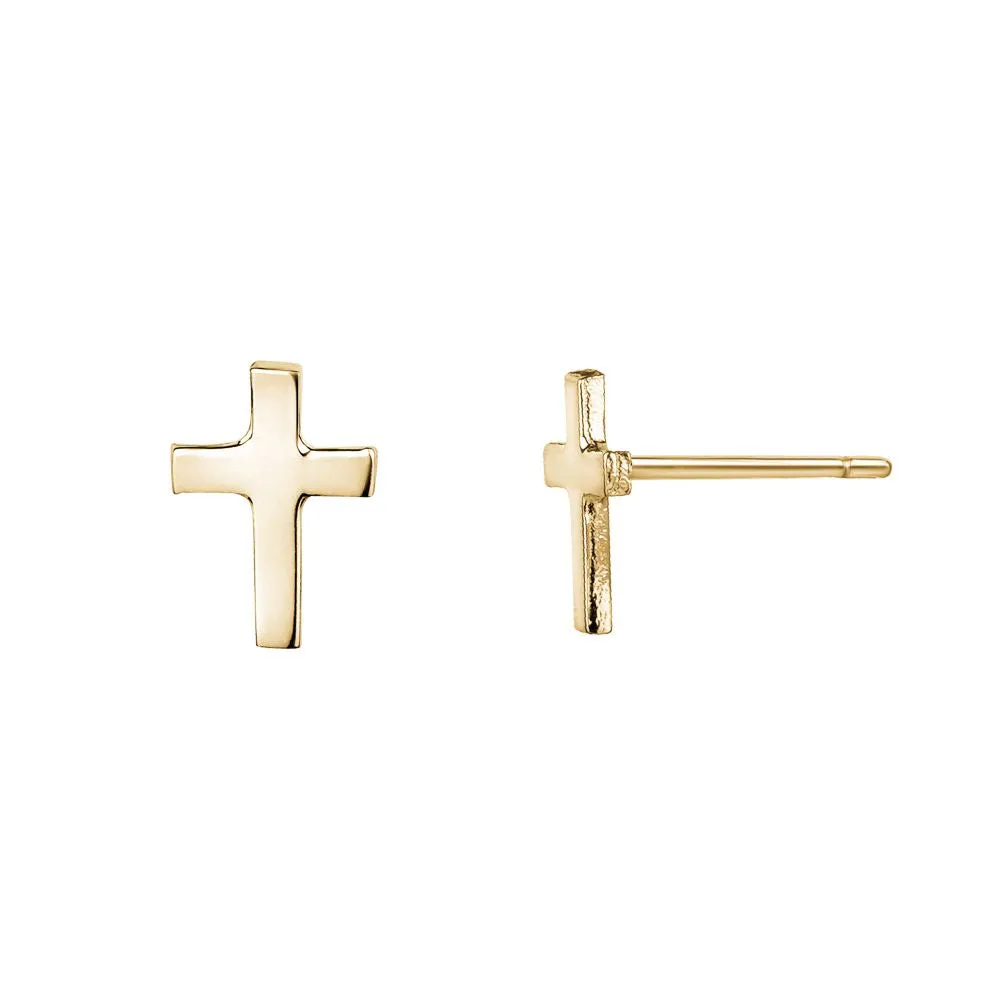 Yellow Gold Cross Studs sold by Charming Charlie
