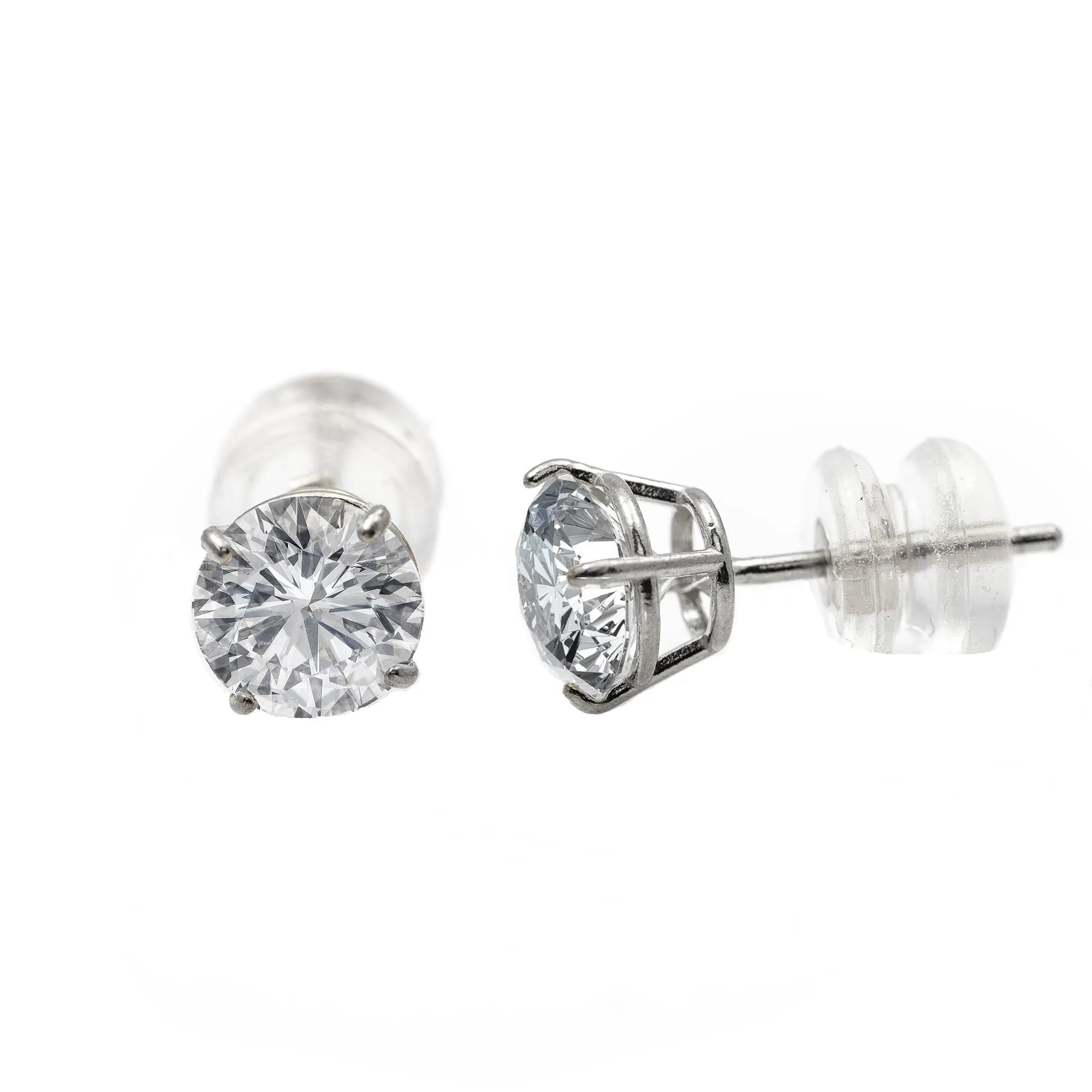 White Gold Cubic Zirconia Round Studs sold by Charming Charlie