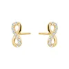 Yellow Gold Cubic Zirconia Infinity Studs sold by Charming Charlie