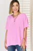 Zenana Texture Short Sleeve T-Shirt sold by Charming Charlie