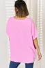 Zenana Texture Short Sleeve T-Shirt sold by Charming Charlie