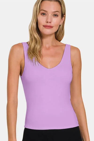 Zenana V-Neck Slim Tank sold by Charming Charlie product image thumbnail 3