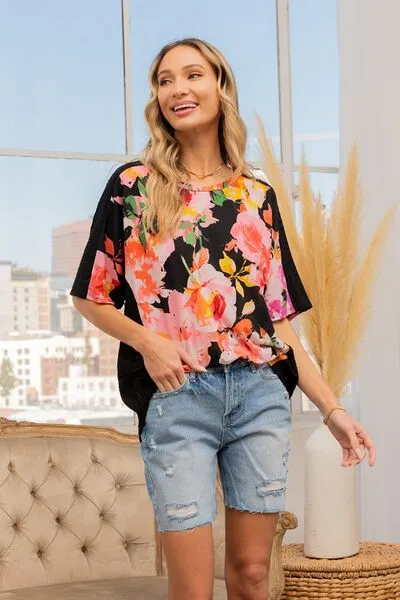 Sew In Love Full Size Floral Round Neck Short Sleeve T-Shirt sold by Charming Charlie product image thumbnail 5