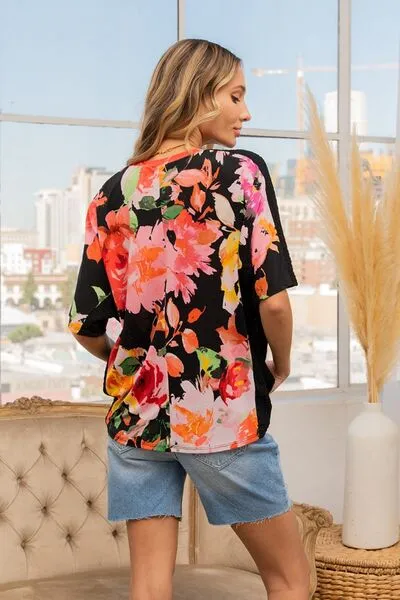 Sew In Love Full Size Floral Round Neck Short Sleeve T-Shirt sold by Charming Charlie product image thumbnail 2