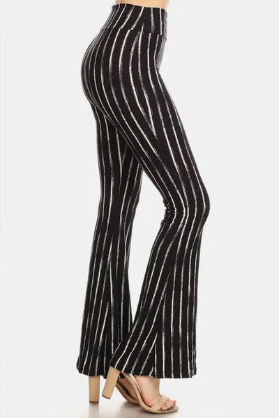 Leggings Depot Striped High Waist Flare Pants sold by Charming Charlie product image thumbnail 3