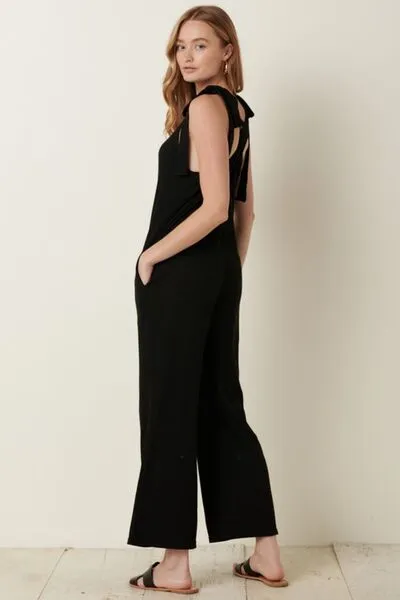 Mittoshop Rib Knit V-Neck Cross Back Jumpsuit sold by Charming Charlie product image thumbnail 2