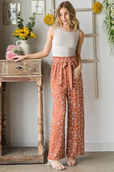 Heimish Full Size Printed Tied Straight Casual Pants sold by Charming Charlie product image thumbnail 4