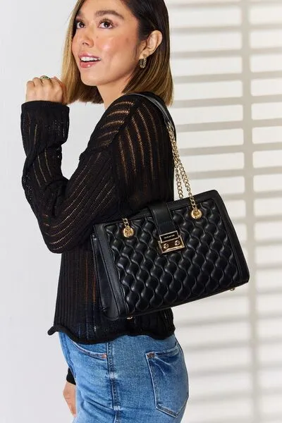 David Jones Quilted PU Leather Handbag sold by Charming Charlie product image thumbnail 2