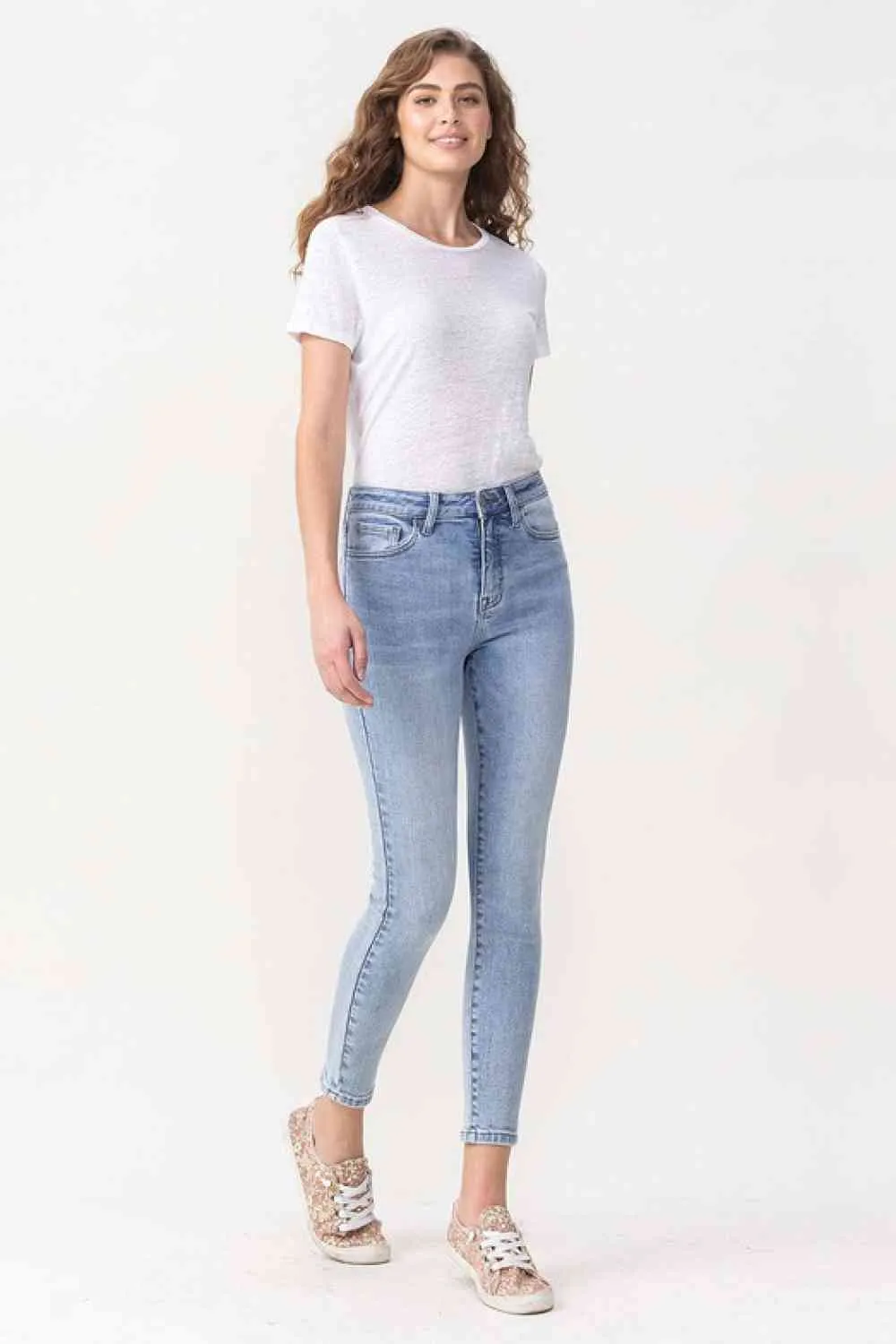Lovervet Full Size Talia High Rise Crop Skinny Jeans sold by Charming Charlie product image thumbnail 4