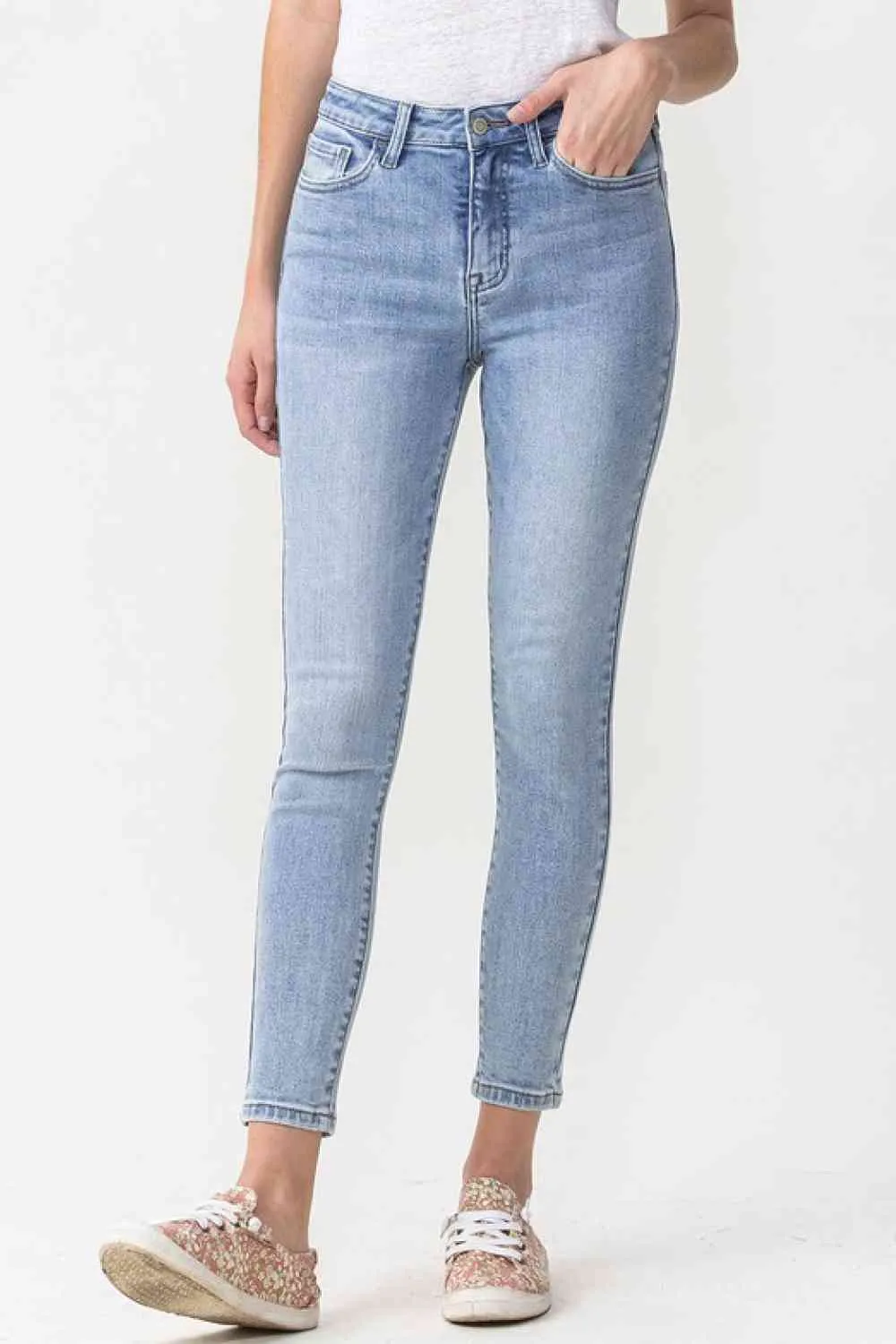 Lovervet Full Size Talia High Rise Crop Skinny Jeans sold by Charming Charlie