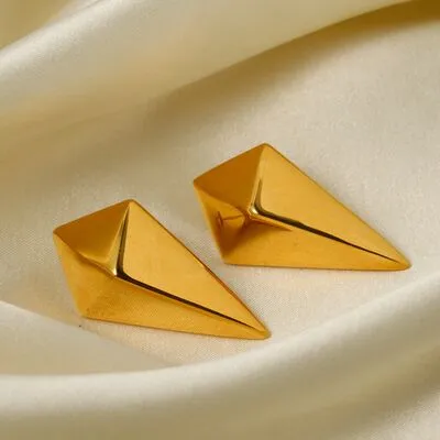 Stainless Steel 18K Gold-Plated Geometric Earrings sold by Charming Charlie product image thumbnail 4
