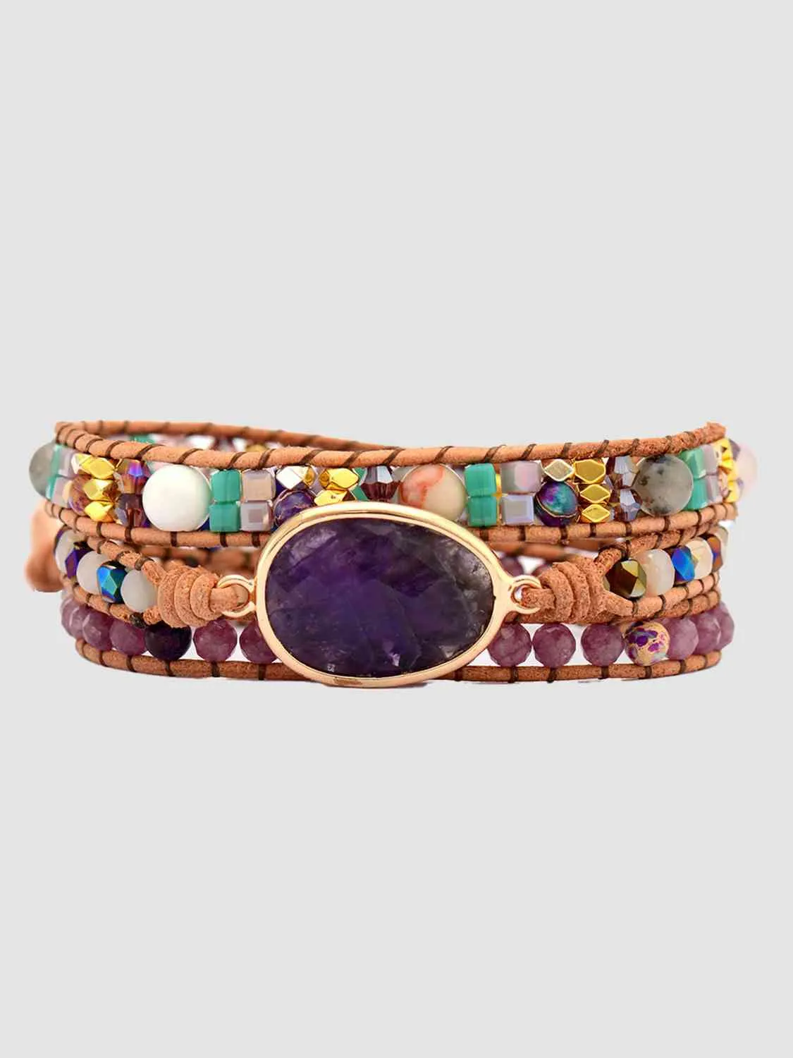 Triple-Layer Amethyst Bracelet sold by Charming Charlie product image thumbnail 5