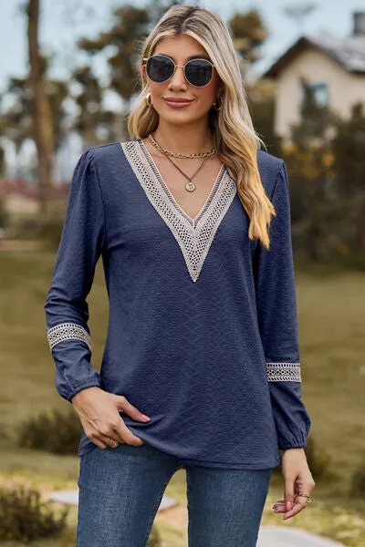V-Neck Long Sleeve T-Shirt sold by Charming Charlie product image thumbnail 5