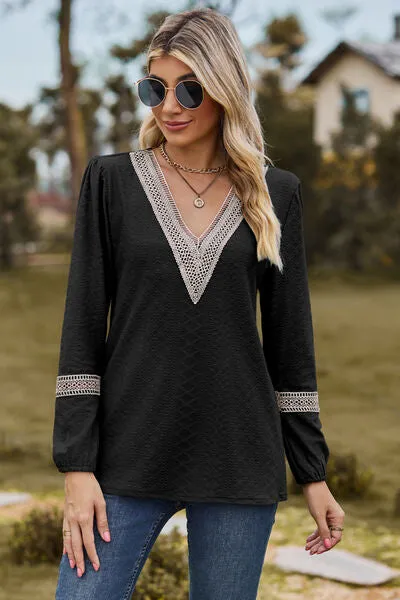 V-Neck Long Sleeve T-Shirt sold by Charming Charlie product image thumbnail 3