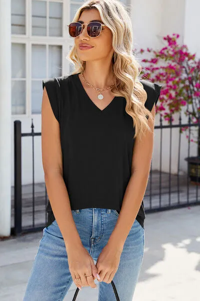 V-Neck Cap Sleeve Tank sold by Charming Charlie product image thumbnail 4
