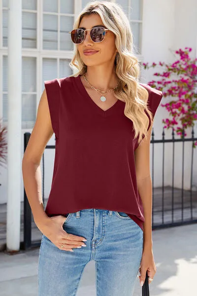 V-Neck Cap Sleeve Tank sold by Charming Charlie product image thumbnail 5