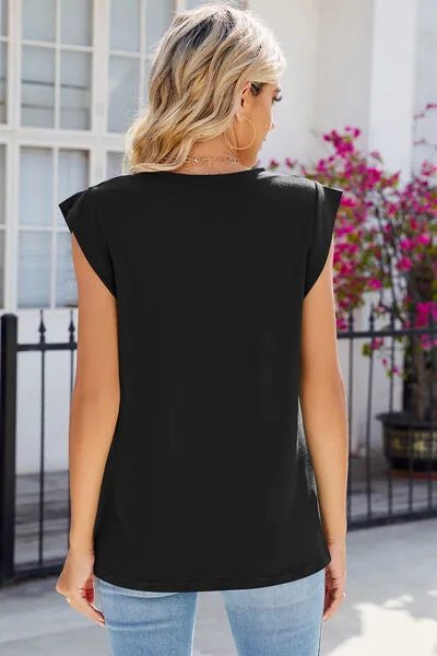 V-Neck Cap Sleeve Tank sold by Charming Charlie product image thumbnail 2