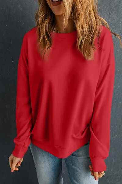 Round Neck Dropped Shoulder Sweatshirt sold by Charming Charlie product image thumbnail 5