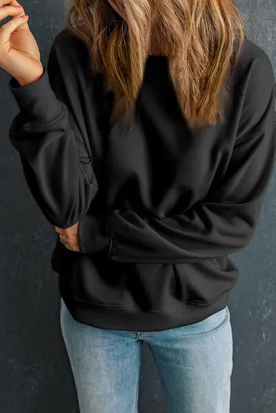 Round Neck Dropped Shoulder Sweatshirt sold by Charming Charlie product image thumbnail 2