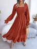 Smocked Square Neck Flounce Sleeve Dress sold by Charming Charlie