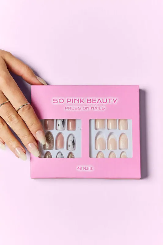 SO PINK BEAUTY Press On Nails 2 Packs sold by Charming Charlie