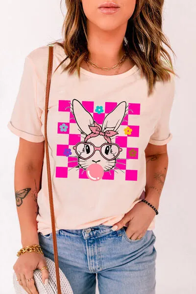 Rabbit Round Neck Short Sleeve T-Shirt sold by Charming Charlie product image thumbnail 2