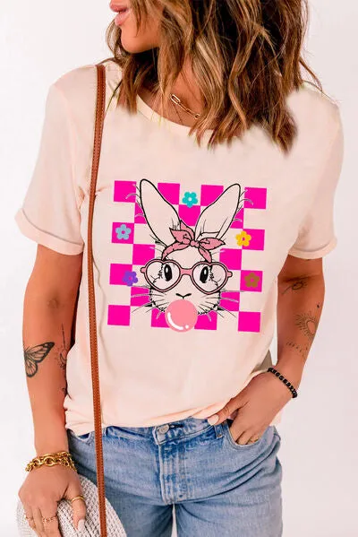 Rabbit Round Neck Short Sleeve T-Shirt sold by Charming Charlie product image thumbnail 3