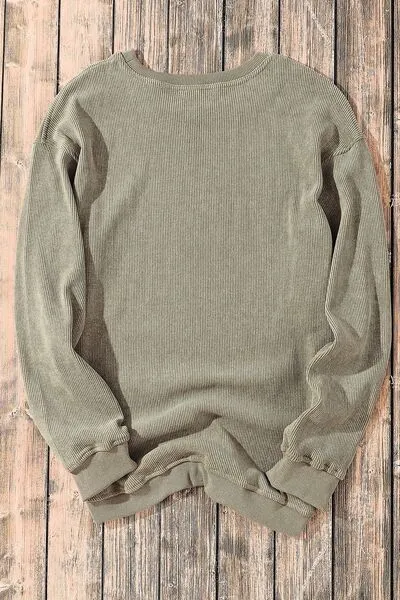 Lucky Clover Sequin Round Neck Sweatshirt sold by Charming Charlie product image thumbnail 2