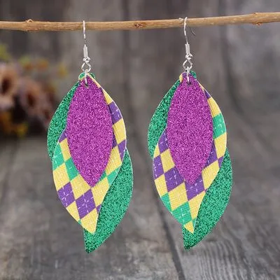 PU Leather Leaf Dangle Earrings sold by Charming Charlie product image thumbnail 4