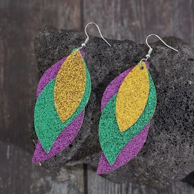 PU Leather Leaf Dangle Earrings sold by Charming Charlie