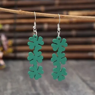 Lucky Clover Wooden Dangle Earrings sold by Charming Charlie product image thumbnail 4