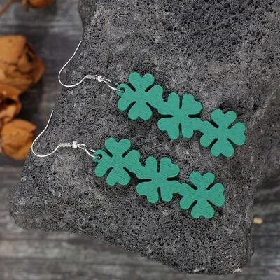 Lucky Clover Wooden Dangle Earrings sold by Charming Charlie product image thumbnail 3