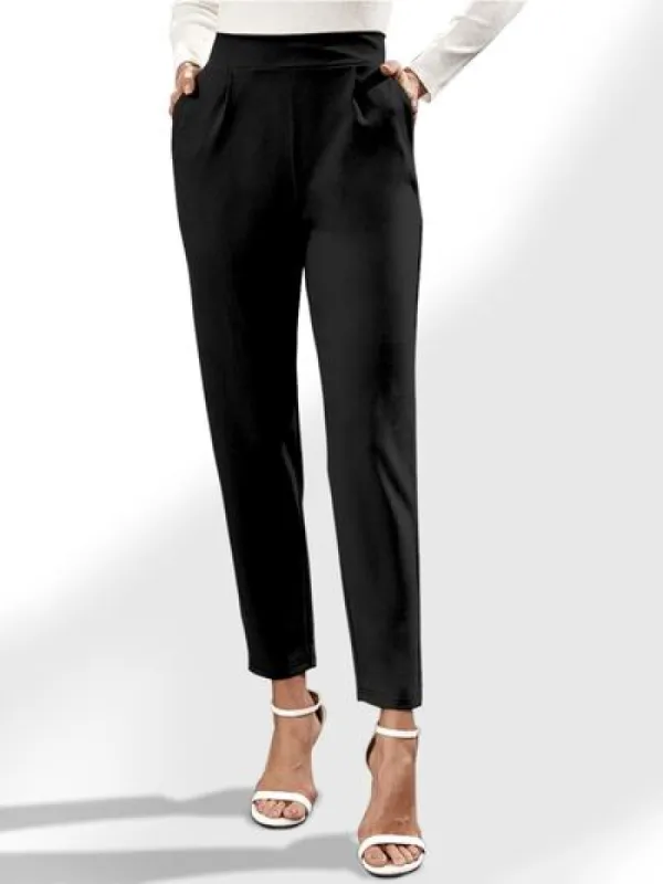 High Waist Straight Pants with Pockets sold by Charming Charlie