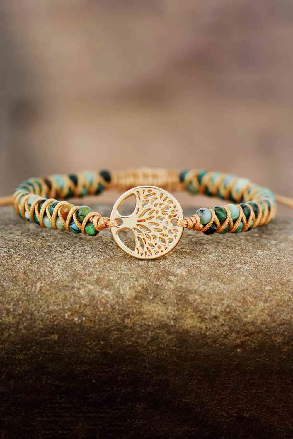 Handmade Tree Shape Beaded Copper Bracelet sold by Charming Charlie